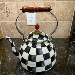 Mackenzie Childs Courtly Check Teapot